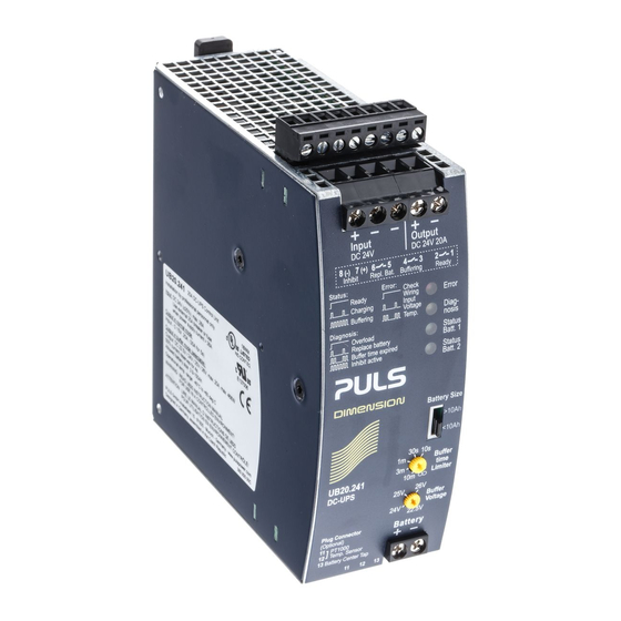 Puls UB20 Series Instruction Manual