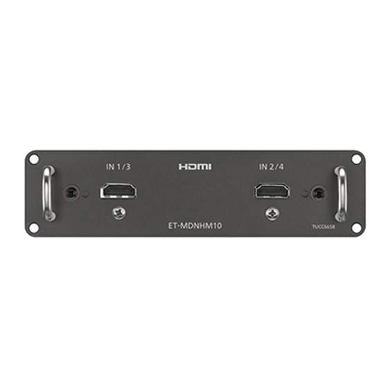 Panasonic ET-MDNHM10C Operating Instructions Manual