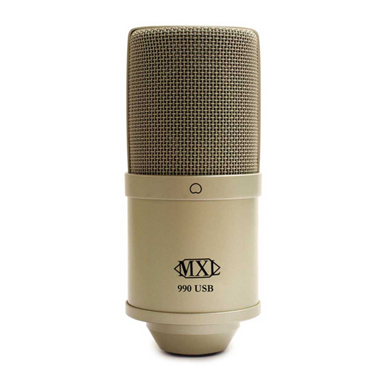 Marshall Electronics MXL 990 USB Manual