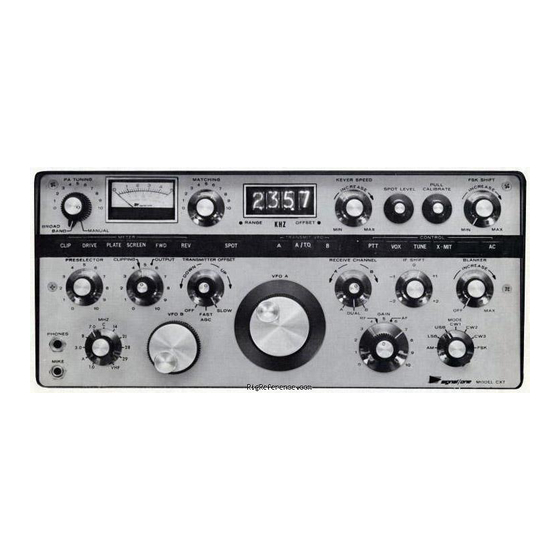 signal one CX7 Technical Notes
