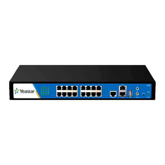 Yeastar Technology MyPBX U100 Installation Manual