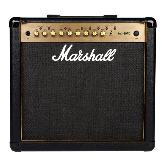 Marshall Amplification MG50 GFX Owner's Manual