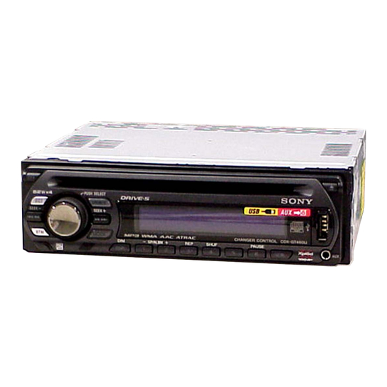 Sony CDX-GT410 Service Manual
