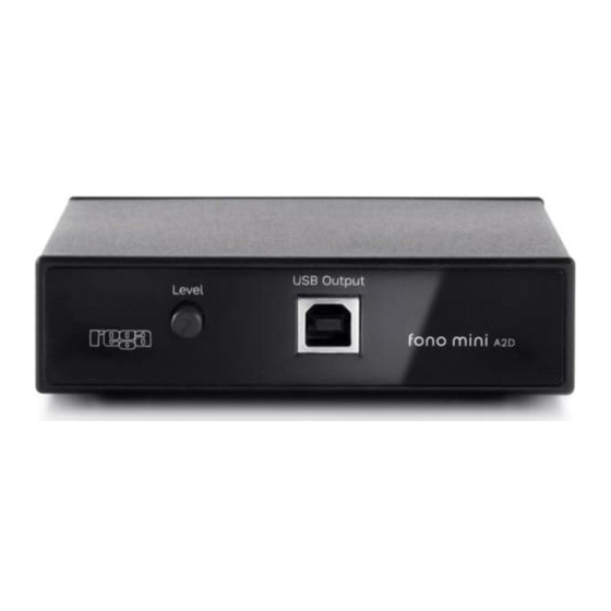 Rega FONO MINI A2D MK2 Manual