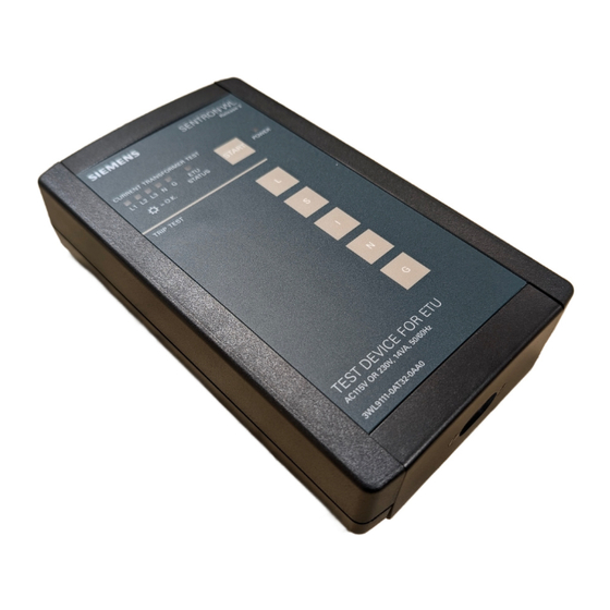 Siemens Sentron WL Operating Instructions Manual