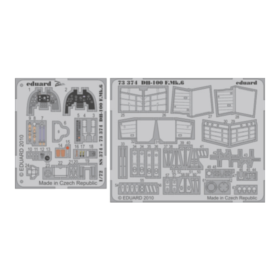 Eduard DH-100 F.Mk.6 Quick Start Manual