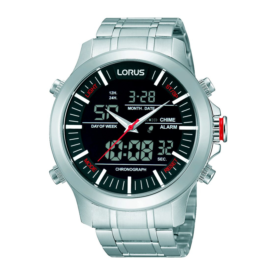 LORUS RW6 Series Z021 - Watch Manual