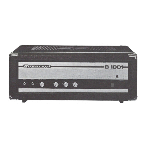 Dynacord B 1001 Operating Manual