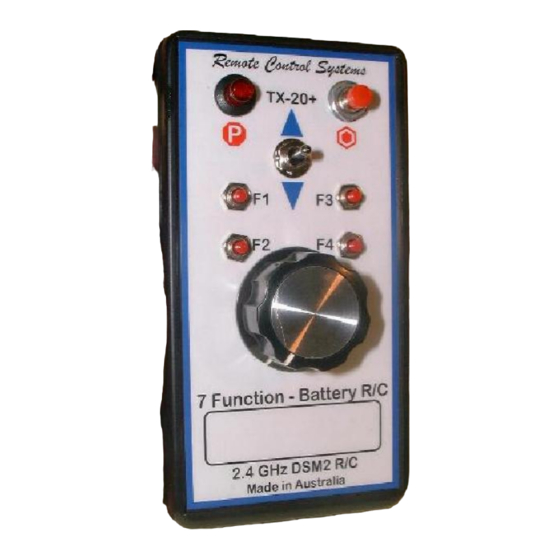 Remote Control Systems TX-20+ Instruction Manual