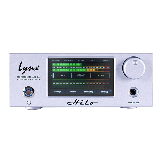 Lynx Hilo User Manual
