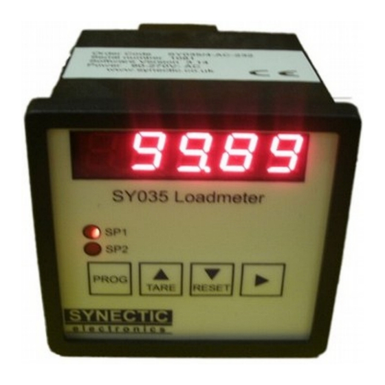 Synectic Electronics SY035 User Instructions