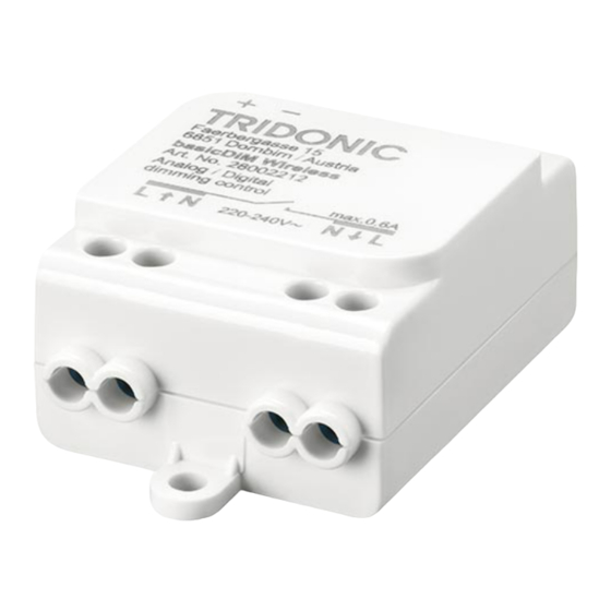 Tridonic basicDIM Wireless Installation Instructions