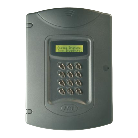 ACT ACT1000 - ACCESS CONTROL UNIT - INSTALLERS Manuals