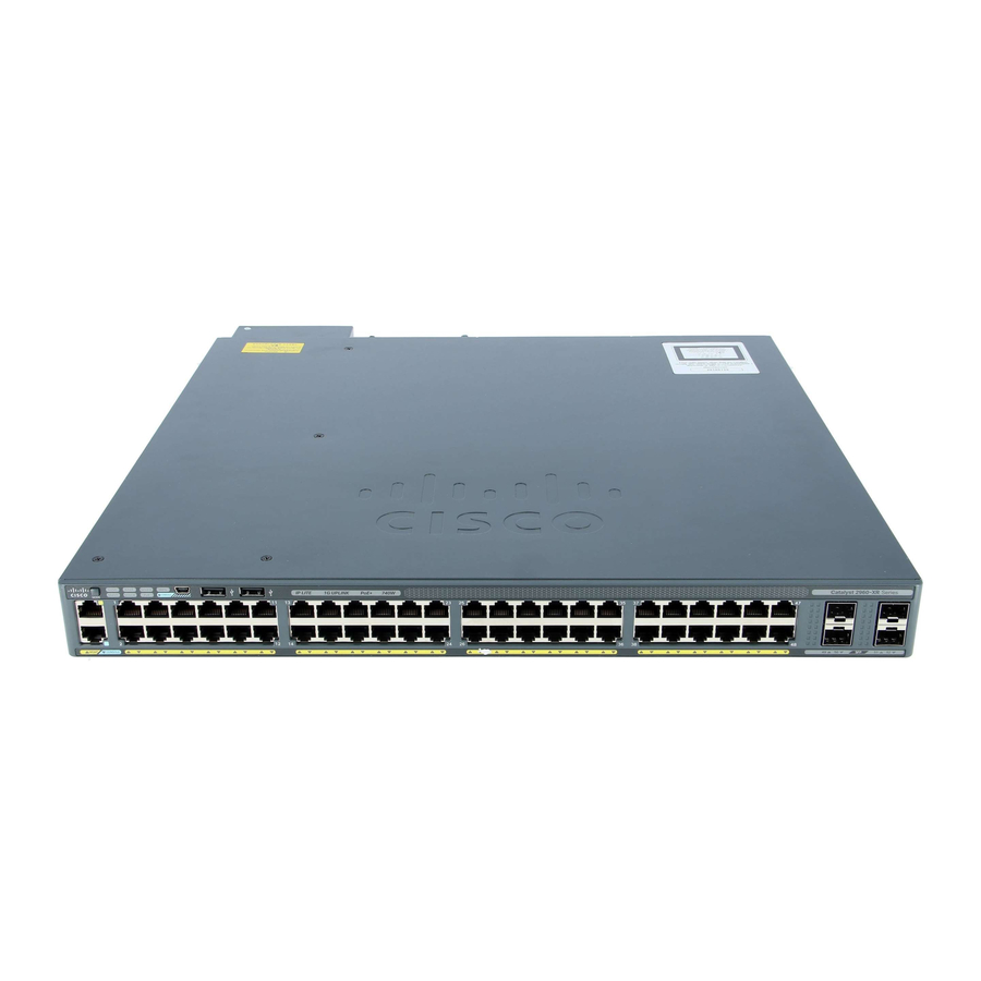 Cisco Catalyst 2960-XR Configuration Manual