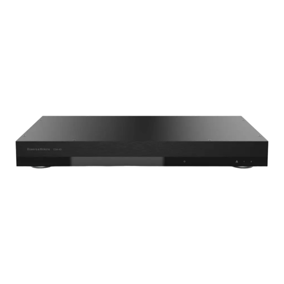 Bowers & Wilkins CDA-4D Installation Instructions Manual