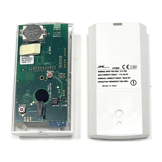 AMC IFV800 Installer Manual