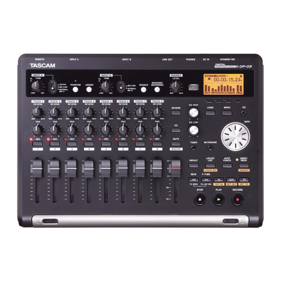 Tascam DP-03 Manual