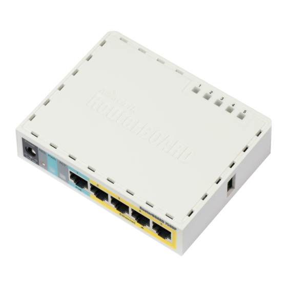 MikroTik RouterBOARD 750UP Quick Setup Manual And Warranty Information