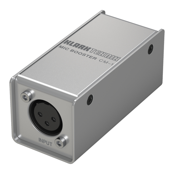 Klark Teknik CT 1 Quick Start Manual