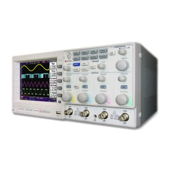 Promax OD-590 Series Quick Start Manual