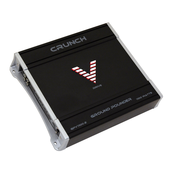Crunch Ground Pounder GPV1100.2 Amplifier Manuals