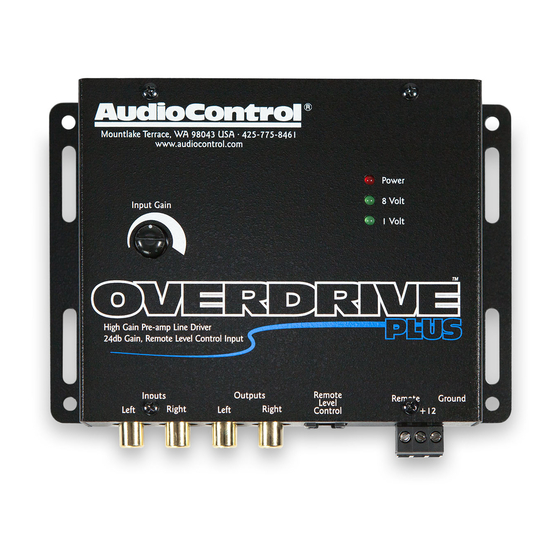 AudioControl OVERDRIVE PLUS Owner's Manual
