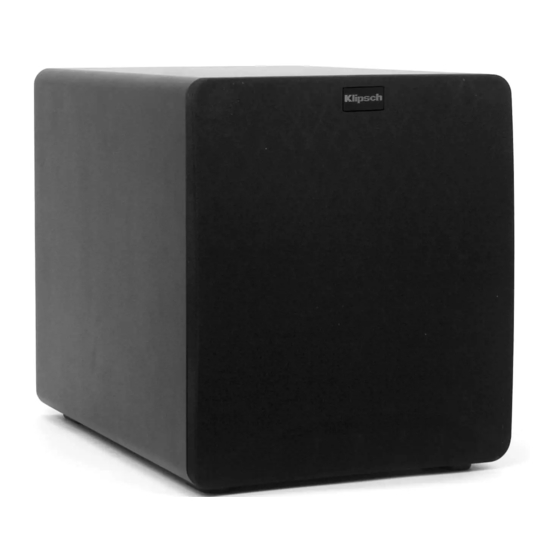 Klipsch SW-110 Owner's Manual
