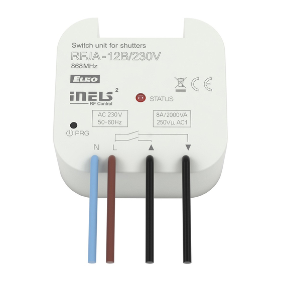 Elko iNels RFJA-12B Manual