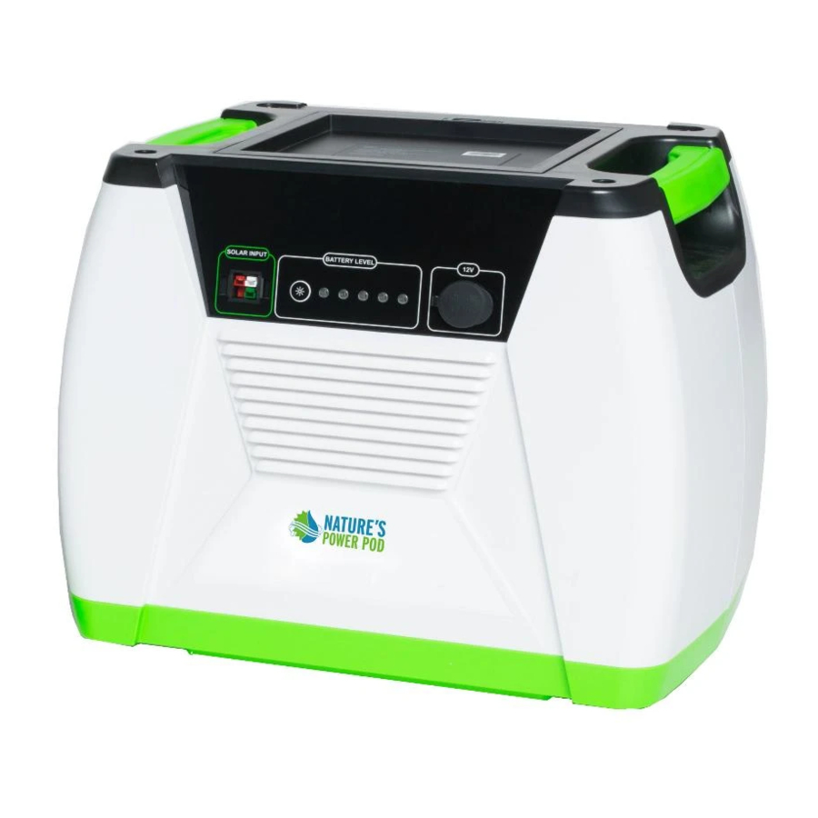 Nature's Generator Nature's Power Pod User Manual
