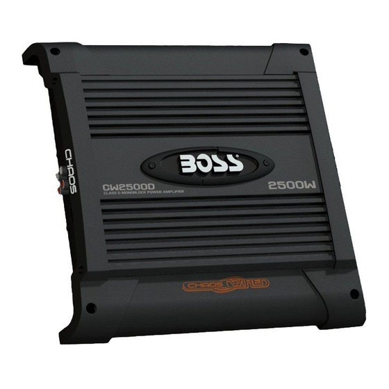 Boss Chaos Wired CW2500D Manuals