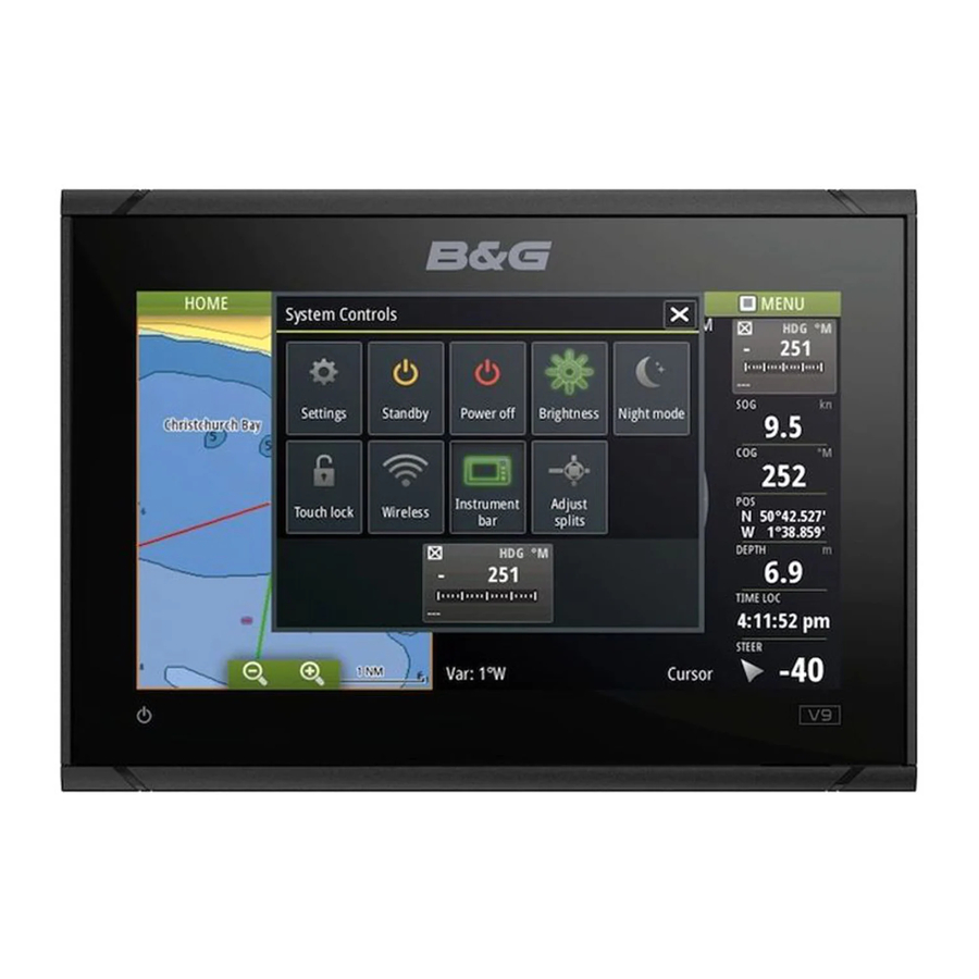 B&G Vulcan Series - Touchscreen Manual