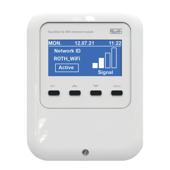 Roth Touchline SL WiFi Internet module Installation Manual