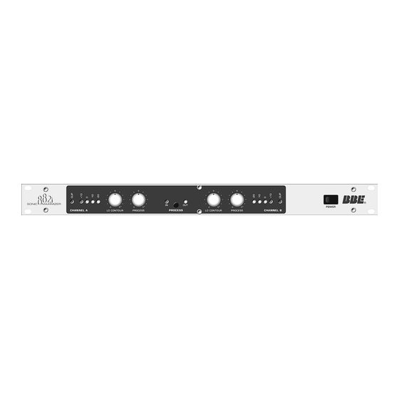 BBE 482I - REV 2 User Manual And Reference Manual