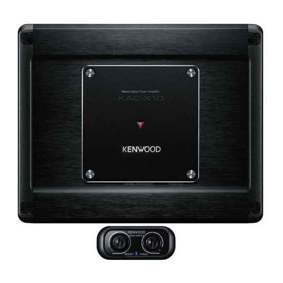Kenwood XR-1S - 1500W Reference Fit Mono Digital Power Amplifier Manuals