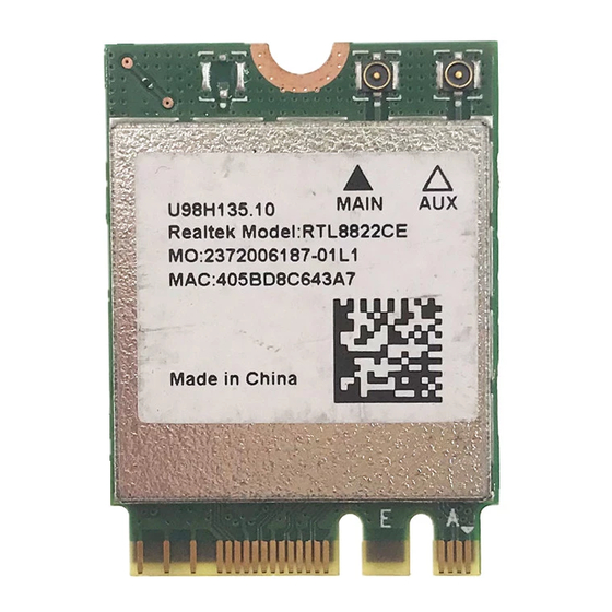 Realtek Semiconductor RTL8822CE User Manual