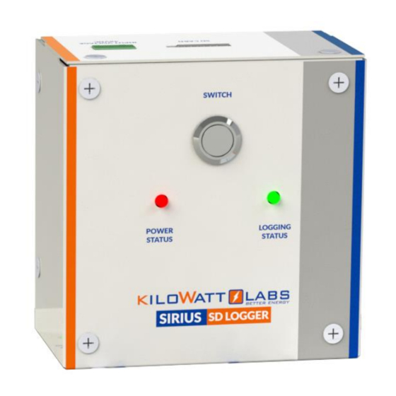 Kilowatt Labs SIRIUS SD LOGGER User Manual