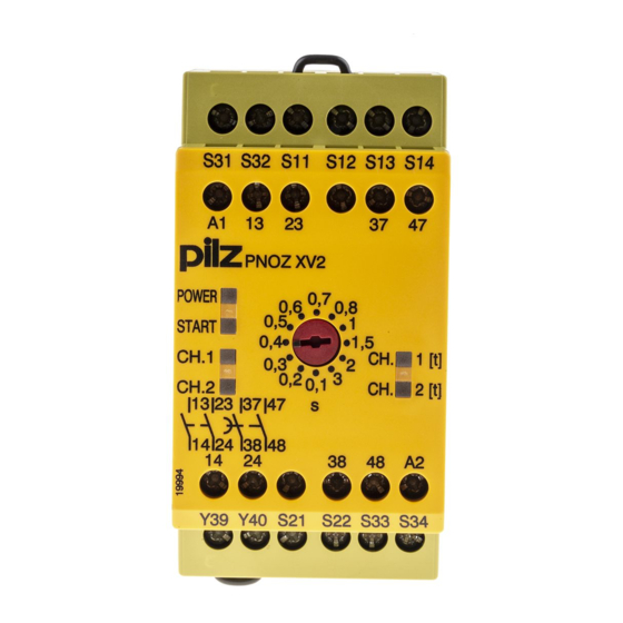 Pilz PNOZ XV2P Operating Instructions Manual