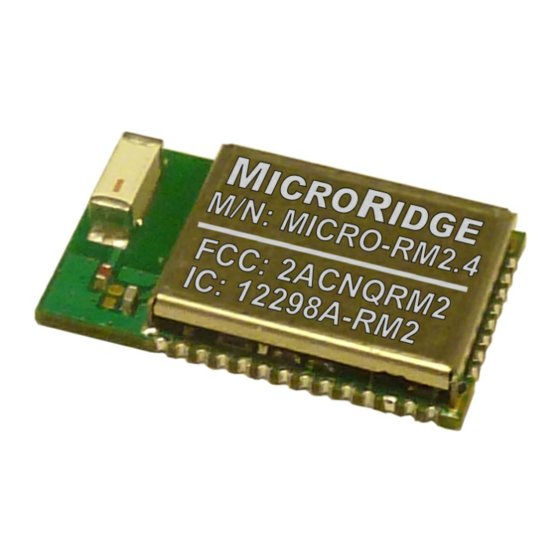 MicroRidge MICRO-RM2.4 User Manual