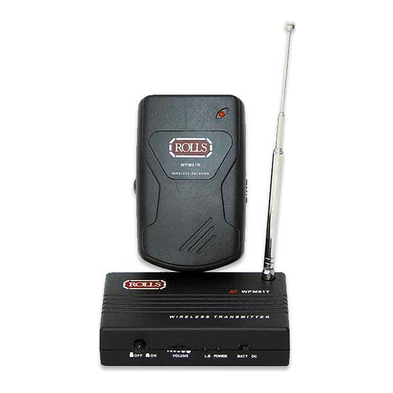 Rolls WPM61 Owner's Manual