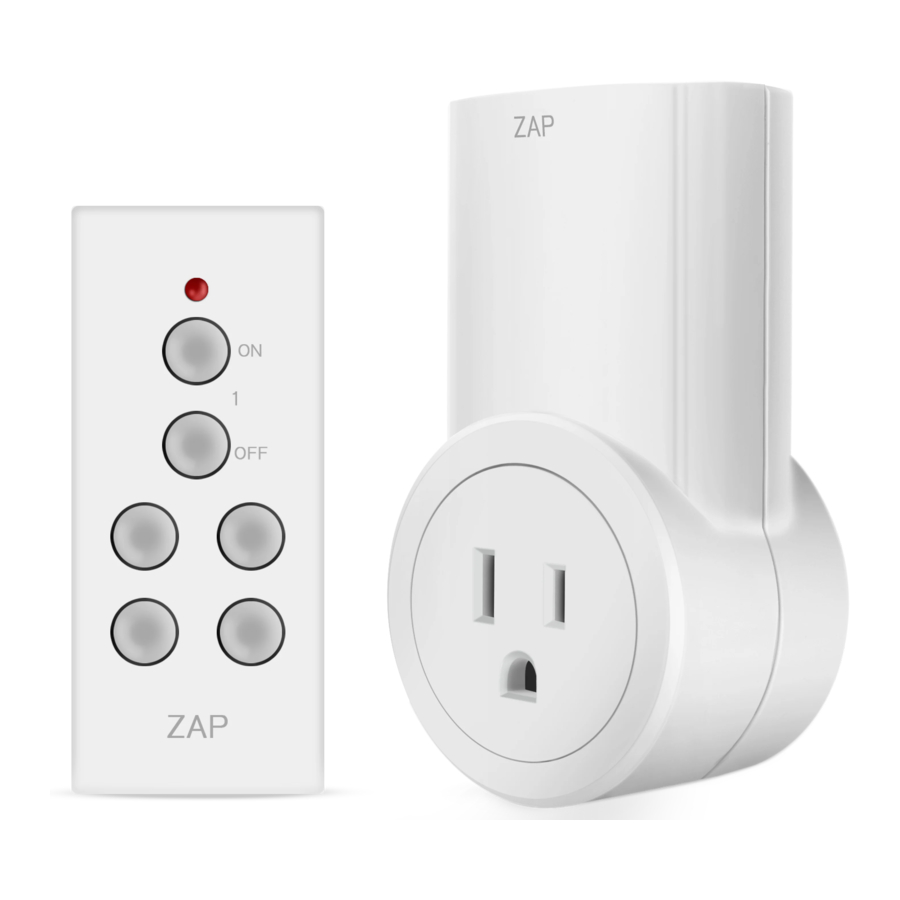 Etekcity ZAP 1L-S, ZAP 1L-Rx, ZAP 1L-Tx - ZAP Remote Outlet Manual