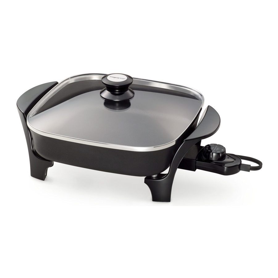 Presto 06626, 06852 - Electric Skillet Manual