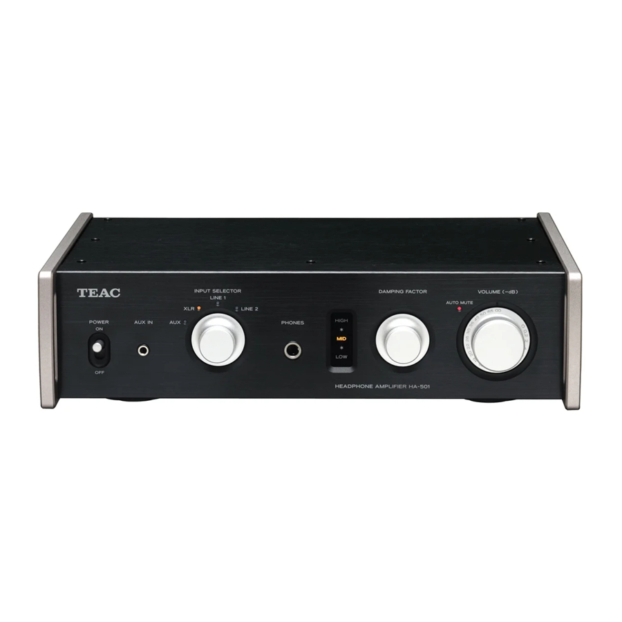Teac HA-501 - Headphone Amplifier Manual