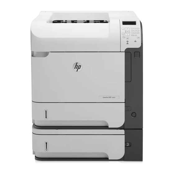 HP LaserJet Enterprise 600 Installation Manual