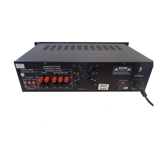 Technical Pro PA-B80 User Manual