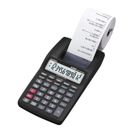 Casio HR-8TEC User Manual