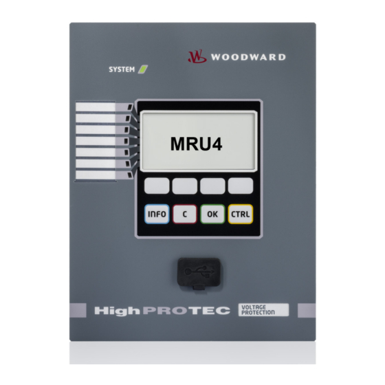 Woodward High PROTEC MRU4 Manual