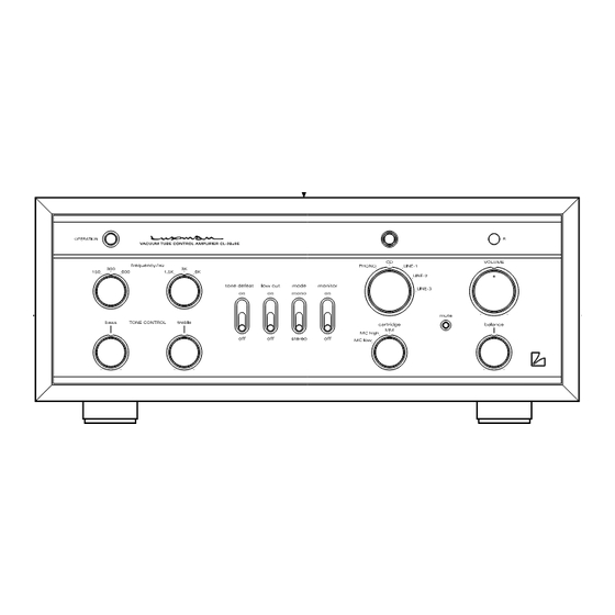 Luxman CL-38uSE Owner's Manual