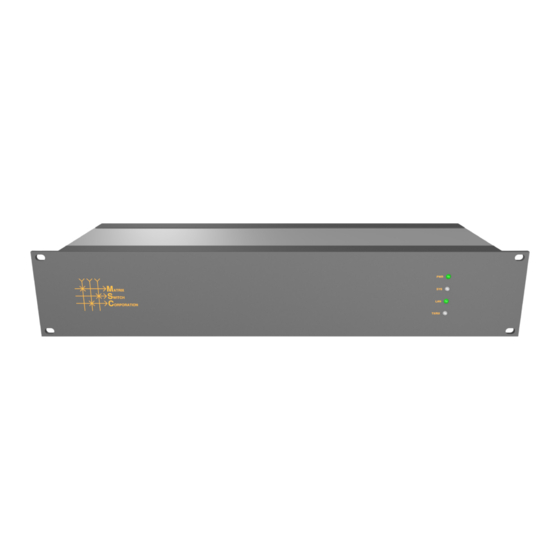 Matrix Switch Corporation MSC-2HD2424S Product Manual