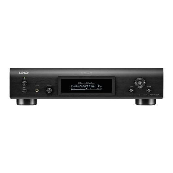 Denon DNP-2000NE Quick Start Manual