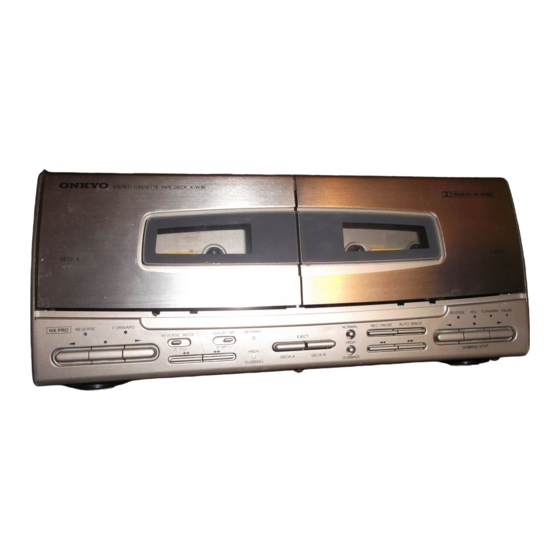 Onkyo K-W30 Service Manual